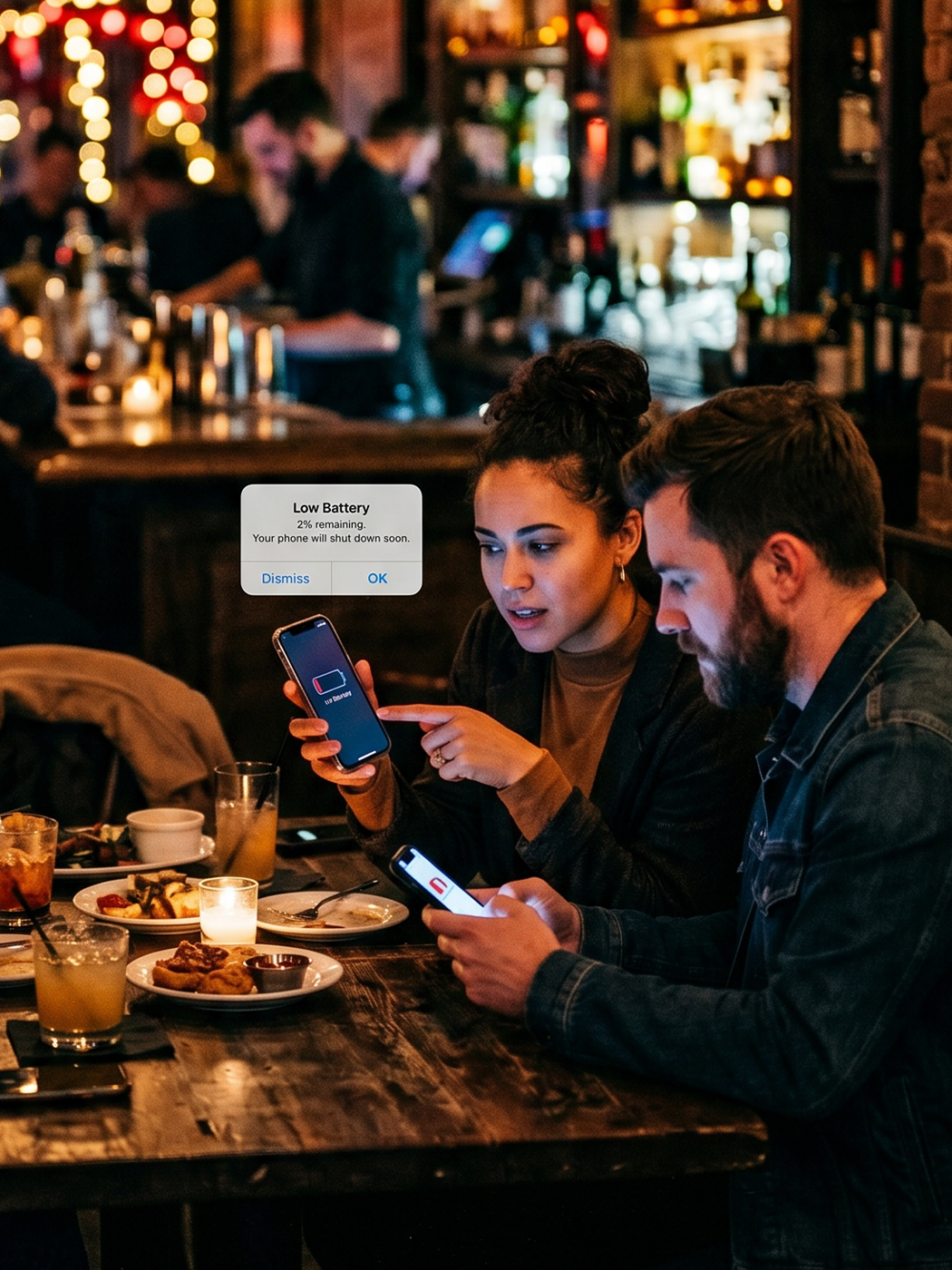 Battery anxiety restaurant