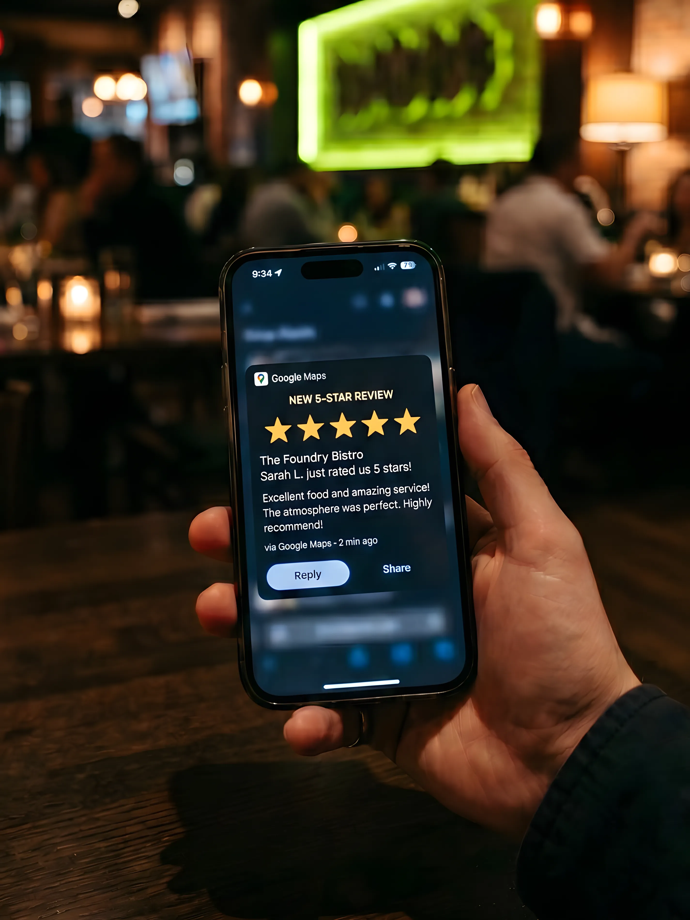 Note Google 5 étoiles